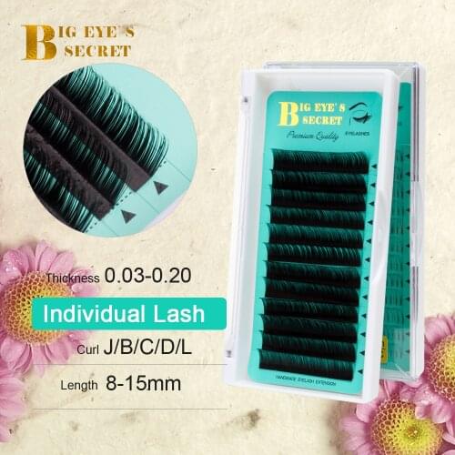 Big Eyes Secret Individual Mix Lashes Extension B C D Curl False Eyelash Classical Lashes Faux Mink Soft Eyelashes Extension