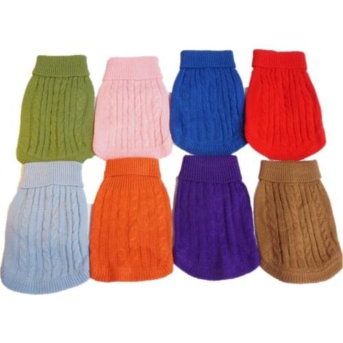 Christmas Classics Solid Autumn/winter Red Pink Blue Green Purple Dog Sweaters Acrylic Fibres Teddy Dog Clothes Chihuahua