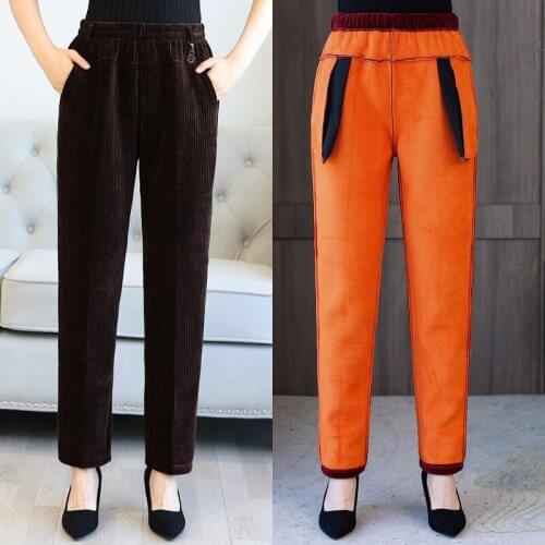 Smiao Women's Velvet Trousers