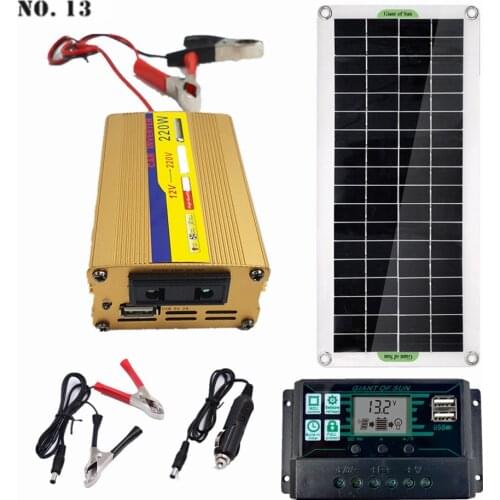 30W Solar Panel 12V for Car Van Boat Caravan Camper Battery Charger Portable 60A Solar Charger with Alligator Clip 1 Set Tools