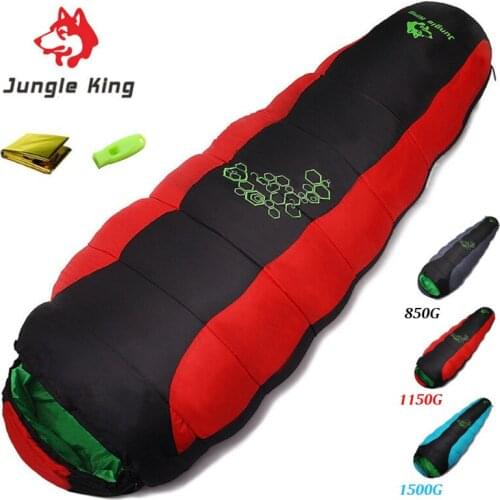 Jungle King 0901 adult thick padded four-hole cotton sleeping bag outdoor camping hiking special camping sleeping bag 850-1500g