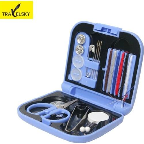 Travelsky New Sewing Tool Set Crochet Hooks Needles Stitches Knitting Craft Case Travel Sewing Kit Accessory Hand Sewing Home