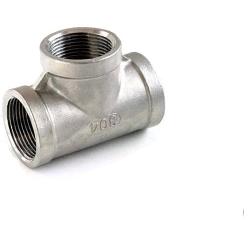 1/2" Tee 3 way F/F/F Threaded Pipe Fittings Stainless Steel SS304 Female x Female x Female 51mm Length Moonshine Still