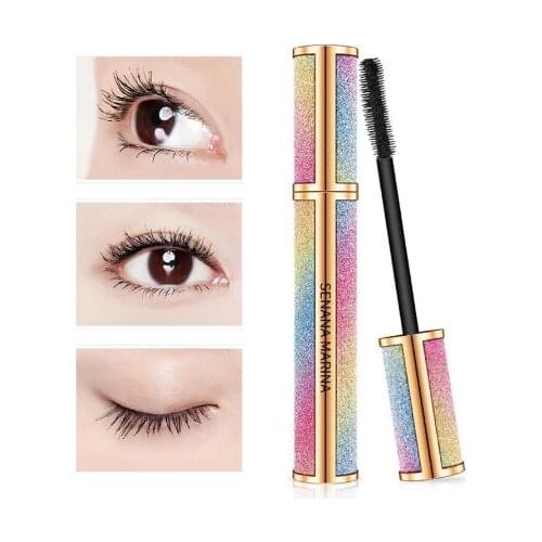 Bright Starry Slender Mascara Curl Not Easy Bloom Thick Eyebrow Eyelashes Mascara Waterproof Quick Dry Big Eye Mascara Cosmetic