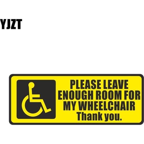 YJZT 17.7CM*6.7CM Disabled Sign Disability Mobility Wheelchair PVC Car Sticker Decal 11-00083