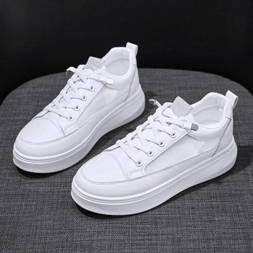 Small white shoes womens shoes spring and summer new 2021 summer net surface breathable thick bottom fashion all-match platform