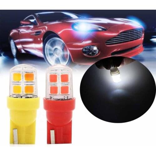 10pcs Super Bright W5W 194 T10 LED SMD Car Bulb 6000K White Green Blue Red Wedge License Plate Lamp Dome Light