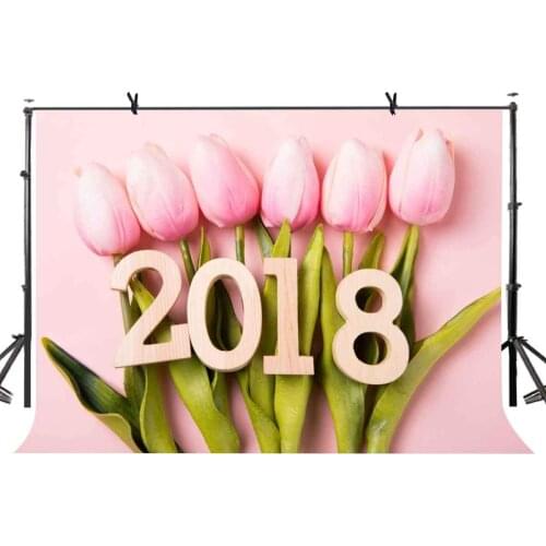 150x220cm Tulip Backdrop Minimalistic Pink Tulips Photography Background for Camera Photo Props
