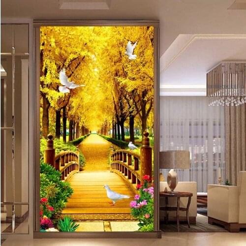 2018 New Diy Landscap Full Diamond Painting "water And Wealth"needlework Cross-stitch Diamond Embroidery Christmas Decor