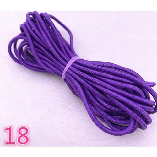 5 Yards/lot 2.0 2.5mm Hight-Elastic Bands Spool Sewing Band Round Elastic Cord Diy Handmade Sewing Materials #18