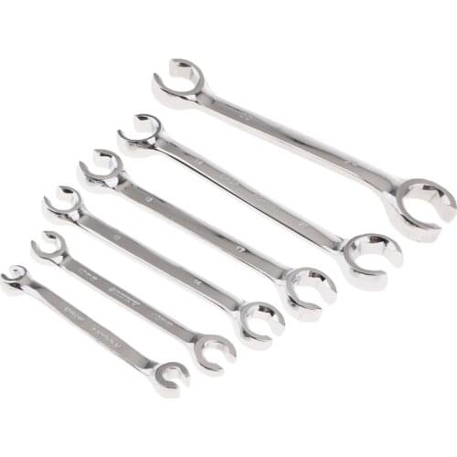 6 Pieces Extra Long Double End Open Flare Nut WrencheSet 6-24mm