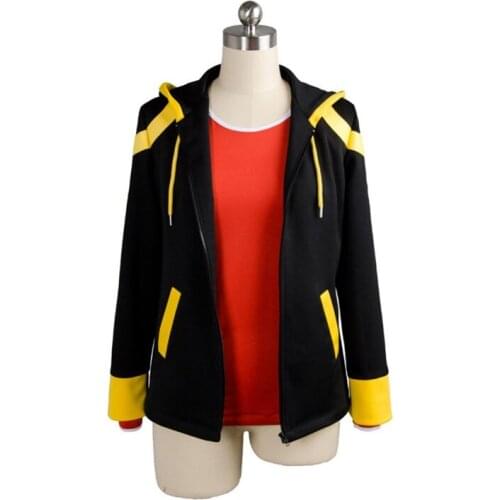 Anime mystic messenger cosplay costume 707 saeyoung luciel choi outfit halloween costumes hooded jacket hoodies coat set t shirt