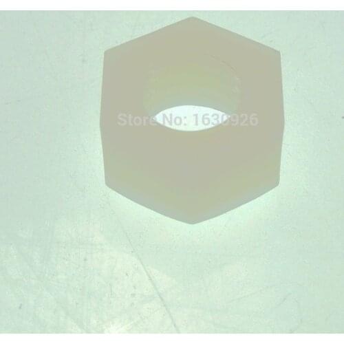 Free shipping 20 pieces M5 Full Nylon Hex Nuts Plastic Hex Nuts Free shipping