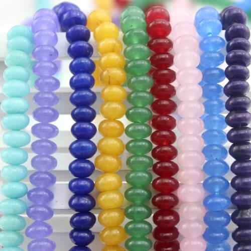 Free shipping Select by Color, Jewelry Making DIY 5x8mm Rondelle Gems Natural Jades Stone Spacer Craft Loose Beads Strand 15"
