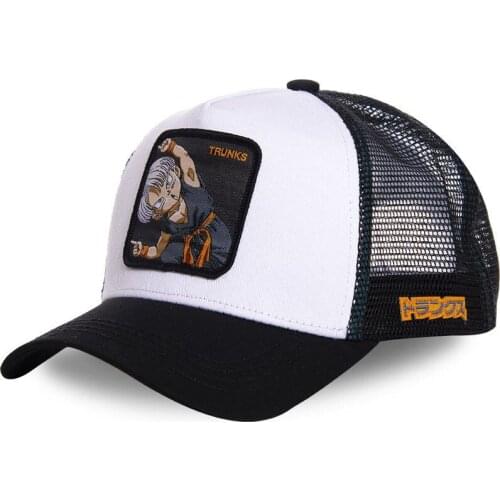 New Brand TRUNKS VEGETA Snapback Cotton Baseball Cap Men Women Hip Hop Dad Mesh Hat Trucker Mesh Hat Dropshipping