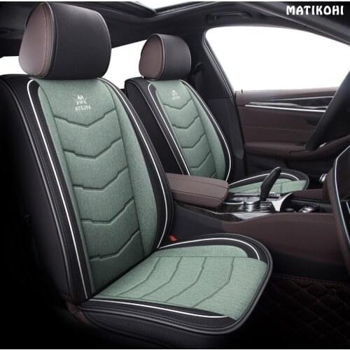 MATIKOHI flax car seat covers For audi a6 4f a4 a3 a5 q3 q5 q2 lada xray mitsubishi pajero skoda octavia nissan leaf seat cover