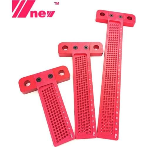 Woodworking Scribe T60/T100/T160/T260 T-type Ruler Hole Scribing Gauge Aluminum Crossed Feet Crossed-out Tool Measuring Tool