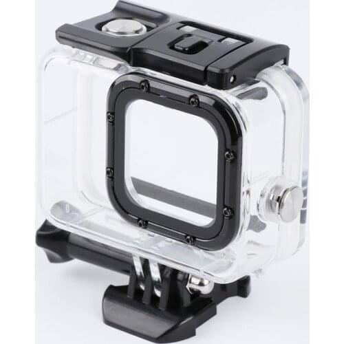 For GoPro HERO 8 Black 45m Waterproof Housing Case with Buckle Basic Mount Screw Transparent underwater Swimming Surfing Cover