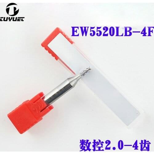EW5520LB-4F Carbide End Mill E9 A9 X007 Milling Cutter 2.0 for CNC Key Machine Vertical key machine