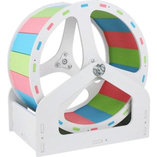 Hamster Running Exercise Wheel Silent Runner with Adjustable Stand Spinner for Gerbils Mice Small Pet Animal Toy