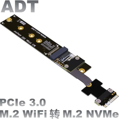 M.2 WiFi A.E key to NVME extension cable mkey ssd connector converter AKEY Flexible Flat Cable extend M key