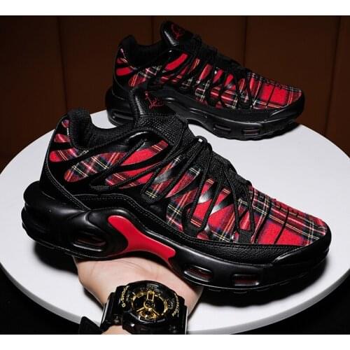 2021 Mens Full Palm Air Cushion Running Shoes Men Outdoor Fashion Non-slip Walking Shoes Large Size 45 46 Jogging Sneakers Men