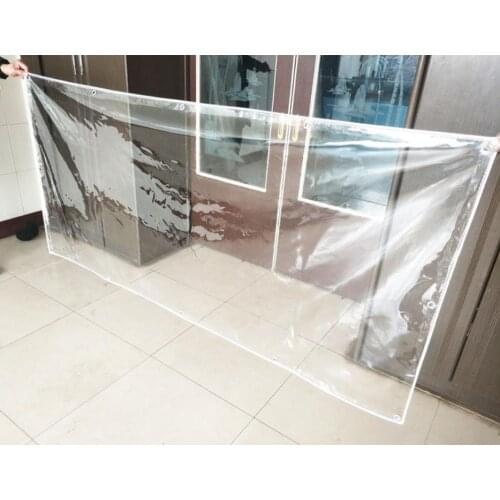 Customize thick 8mX3m transparent trapaulins outdoor cover, 0.5mm 550g waterproof pvc cloth, 100% transparent rain tarp