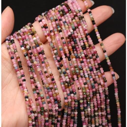 New Style Natural Stone Bead Section Light Tourmaline Small Beads For DIY Jewelry Making Necklace Bracelet Earrings Accessory