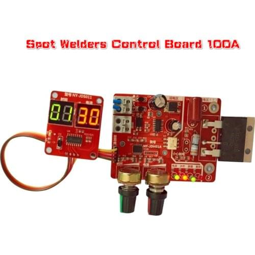 Spot Welders Control Board 100A Digital Display Spot Welding Time And Current Controller Panel Timing Ammeter