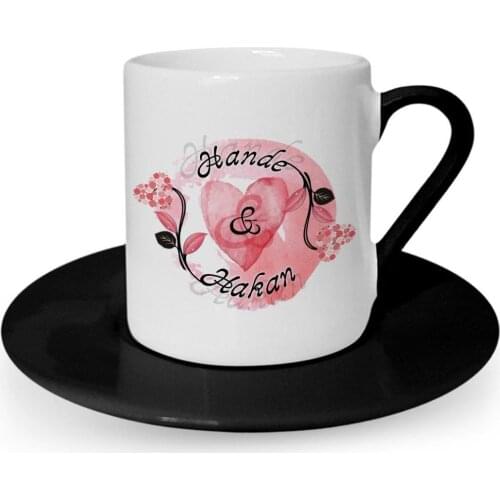 Personalized Valentine 'S Day Themed Black Turkish coffee Cup-7