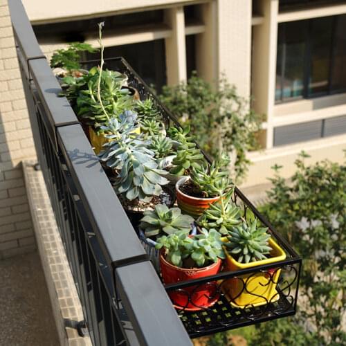 Balcony railing flower stand wall hanging railing hanging flower stand iron balcony railing hanging flower stand balcony succule