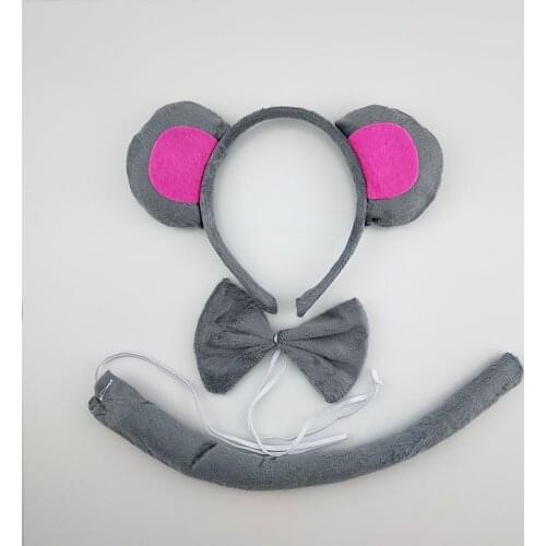 Kids Adult Animal Monkey Ears Headband Costume Cosplay Birthday Party Fancy Dress Halloween Christmas Carnival Tie Tail Props