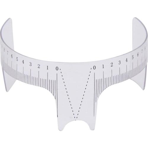 Clear transparent reusable standard plastic nose ruler symmetrical measuring ruler soft ruler