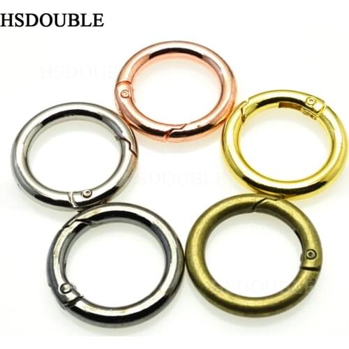 Spring Gate D O Ring Openable Keyring Leather Bag Belt Strap Dog Chain Buckle Snap Clasp Clip Trigger Bag Parts Accessories