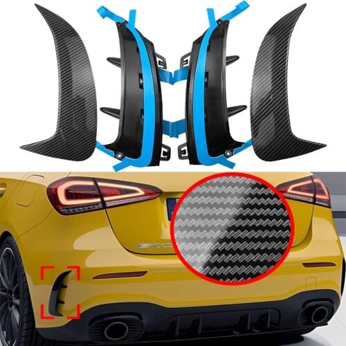 Carbon Fiber Front Rear Bumper Diffuser Canards Splitters For Mercedes Benz A Class W177 Hatchback A180 A200 A250 A35 AMG 2019