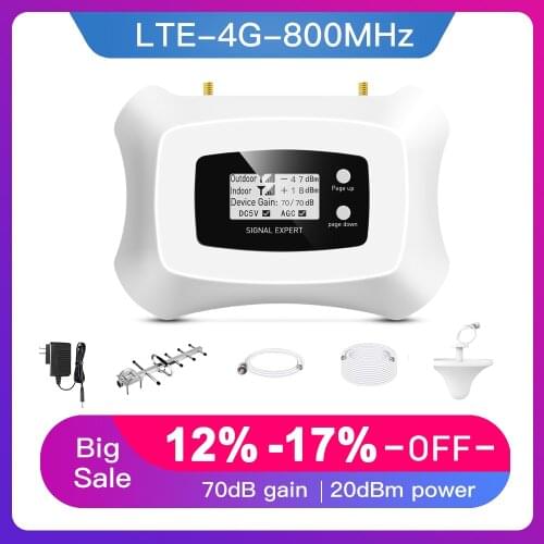 4G LTE 800MHz Cellular Signal amplifier MTS Beeline Vodafone Band20 4G Mobile Signal Booster 4G signal repeater for RU area