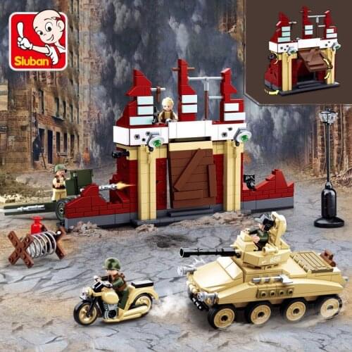 Military Battle of Stalingrad Motorcycle WW2 PANZER IV Tank Cannon Artillery Half-track Vehicle Building Blocks Educational Toys