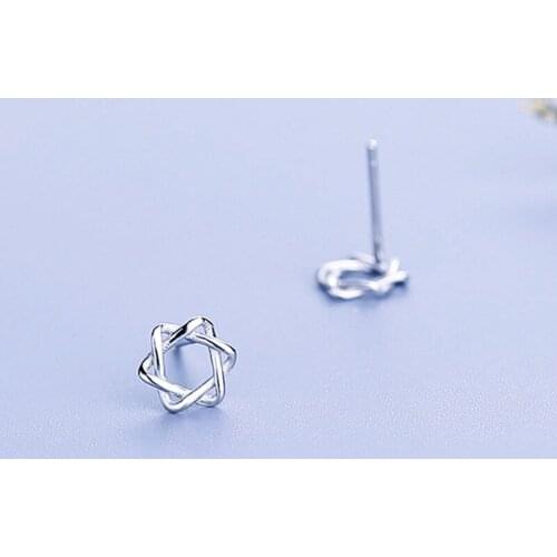 Fashion New Star Earrings 100% 925 Sterling silver Jewelry fashion Hypoallergenic Stud earrings for women gift Free shipping