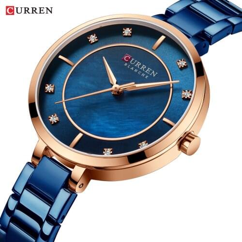 Curren Watch Women luxury 2019 Fashion Rhinestone Wristwatches Clock Stainless Steel Wrist Watches For Women reloj mujer 2019