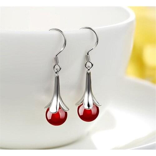 New Design Women Earrings Natural Stone Hanging Wedding Earrings Korean Fashion Jewelry Handmade Gifts For Women Earrings Gift