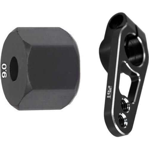 1Set 25T Servo Horn Arm M3 Clamp Steering Gear For Futaba Savox D4 Power & 4Pcs 12MM Wheel Hex Hub Thickness