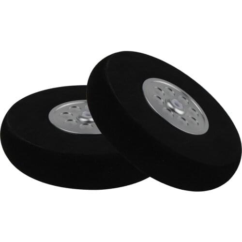 2pcs Aluminum Hub 6inch Sponge Wheel For RC Airplane