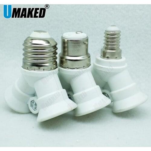 50pcs model led Socket adapter E14 B22 led lamp holder E27 lamp base Retardant Plastic bulb socket base lamp holder