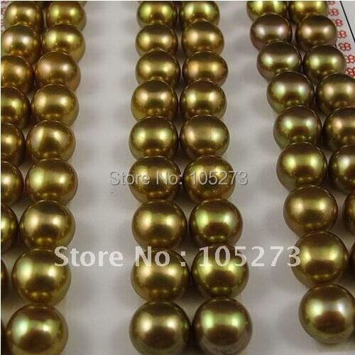 Free shipping AAA 7-8MM Brown color Genuine fresh water button pearls half drilled 30pairs/lot New Arrive Party Jewelry Hot Sale