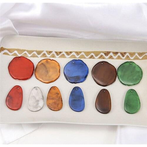 6pcs Korea Retro Statement Earrings Irregular semi-transparent Earrings For Women Material Accessories Diy Ear Handmade Jewelry