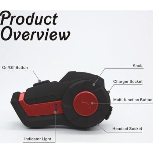 80% Hot Sales!!! HY-01 Waterproof Motorcycle BT Wireless Bluetooth Intercom Helmet Headset Interphone for Outdoor Activities