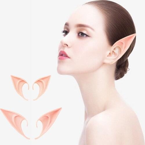 Angel Elf Latex Ear Fairy Cosplay Costume Accessories Halloween Simulation Harmless Props Dress Decor Halloween Adult Kid Toy