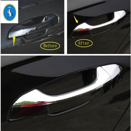 Auto Accessory Outside Car Door Pull Doorknob Handle Cap Cover Trim Carbon Fiber ABS Fit For Audi A6 C8 2019 2020 2021
