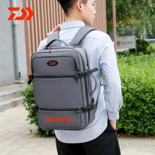 Daiwa Outdoor Camping Fishing Bag Multifunctional Business Backpack Waterproof Hiking Leisure Travel Shoulder Fishing Bag