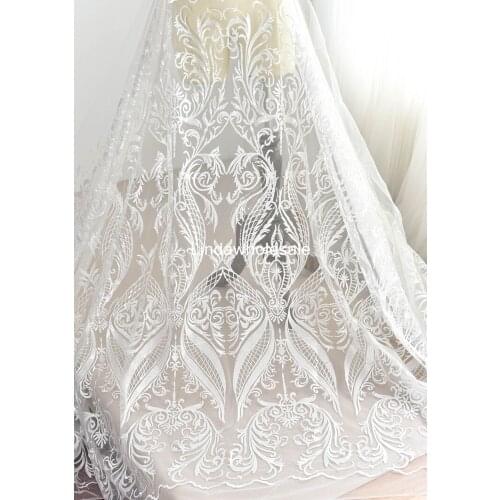European embroidery lace fabric wedding dress material clothing dress decoration fabric,sewing fabric,130cm*50cm/pcs